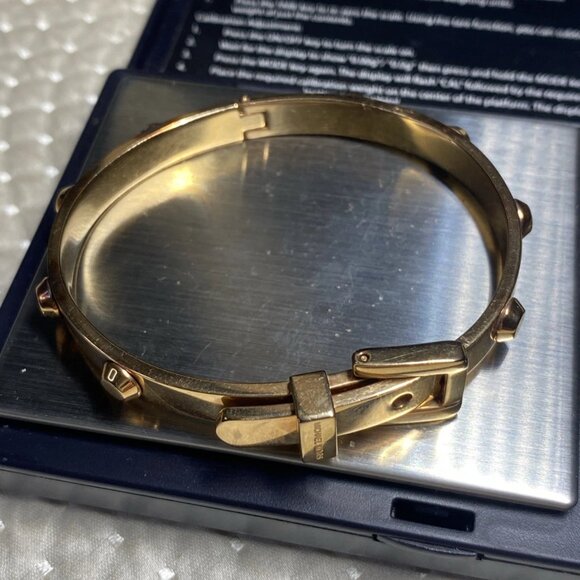 Michael Kors Gold-Tone Buckle Bangle Bracelet – Studded – 28.68g – 58mm - Picture 6 of 12